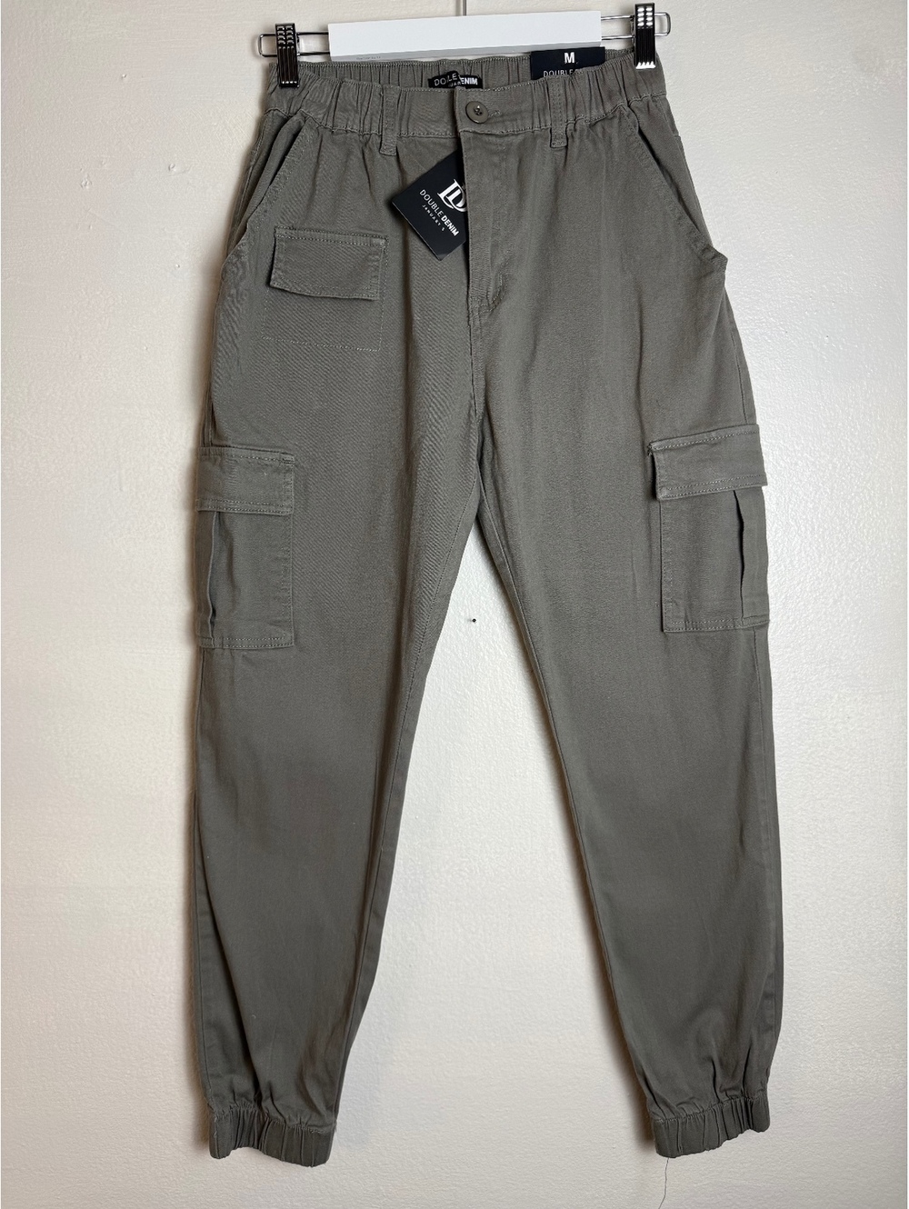 DOUBLE DENIM Olive Cargo Jogger Pants Size M NWT